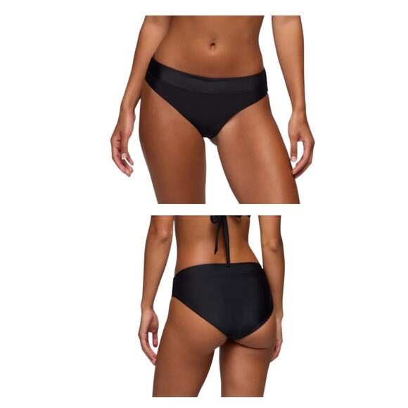 Prana Swimwear Summer Wave Bottom Black XS NEW NWT Beach Pool Vacation - Picture 2 of 6